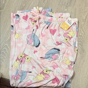 Disney Pink and Yellow Winnie the Pooh Pajama Bottoms